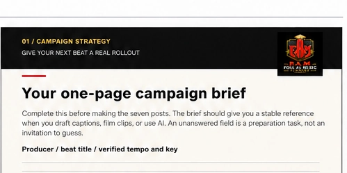 Worksheet preview from Give Your Next Beat a Real Rollout